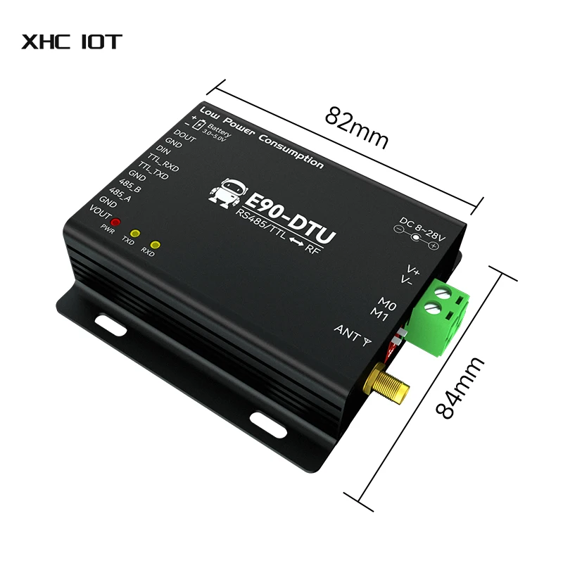 Wireless Digital Transmission Radio XHCIOT E90-DTU(400SL30L) RS485/TTL Low Power Modbus Slave Polling LoRa Radio 30dBm 10km