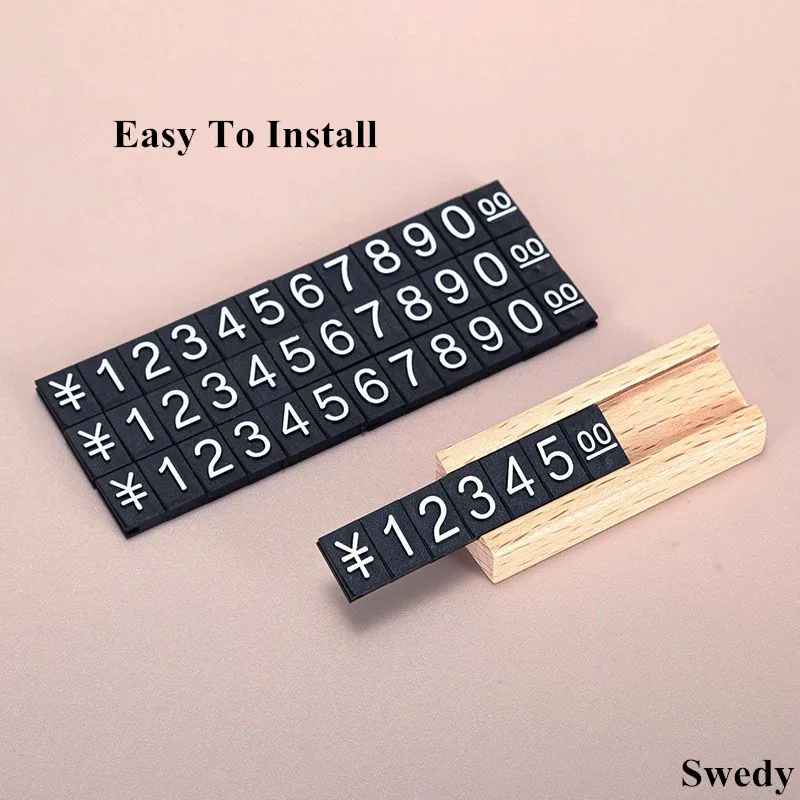10 Pieces Adjustable Number Digital Price Cube Tags Sale Price Label Sign Holder Blocks Jewelry Watch Ring Pricing Show Kit