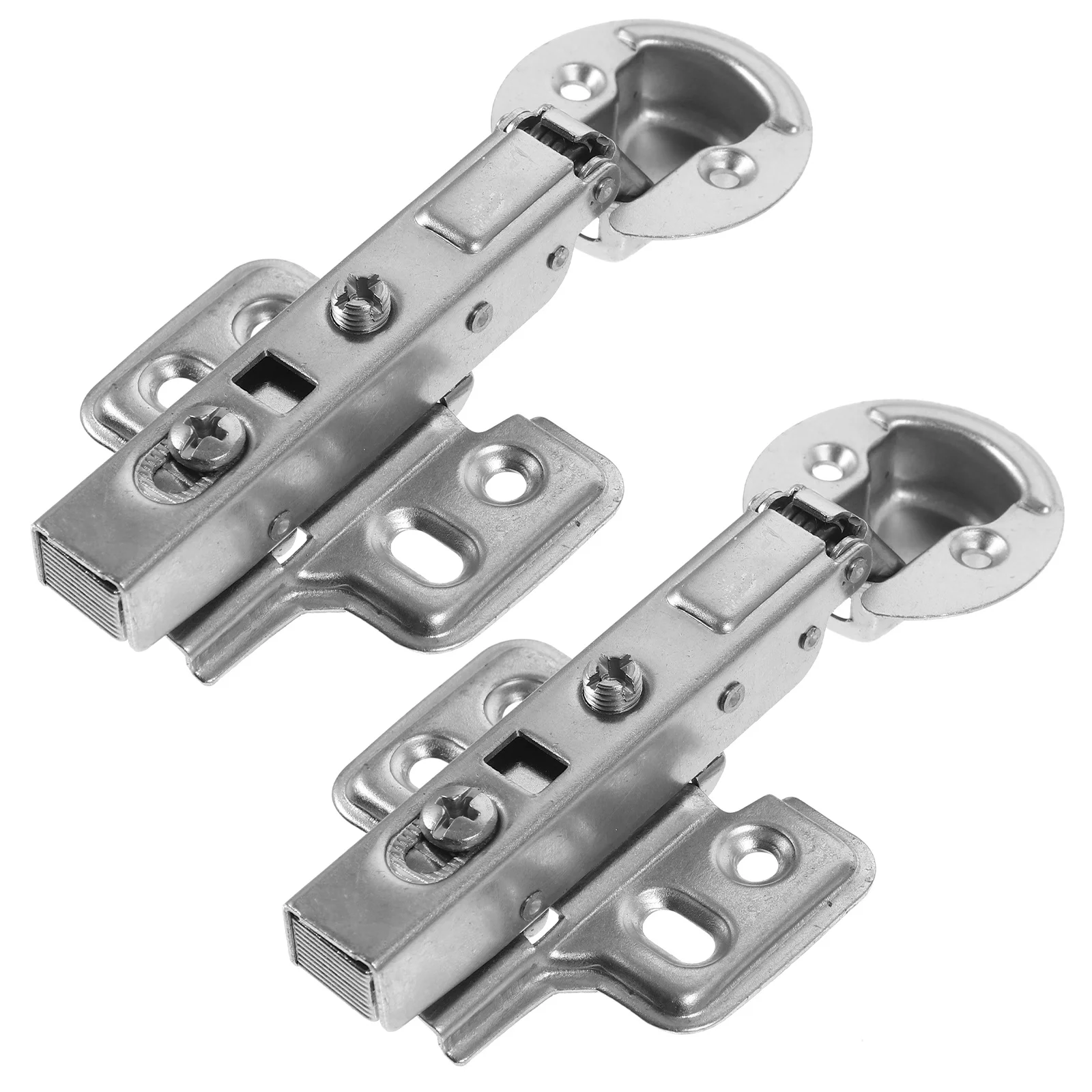 

2pcs Stainless Steel Buffer Cabinet Door Replacement Silent Damping Hinge For Kitchen Wardrobe Corner Cabinet Heavy Duty Metal