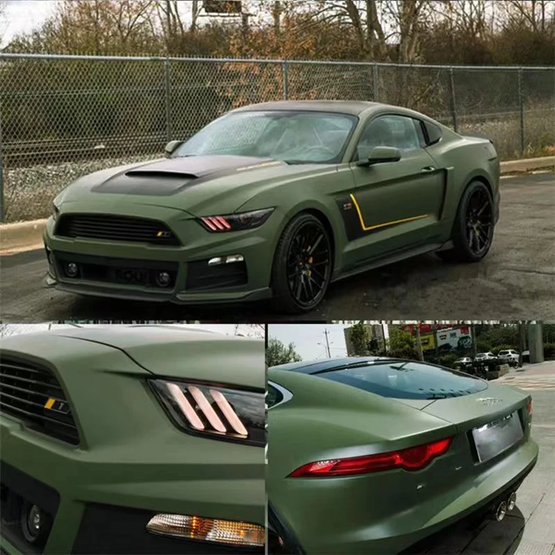 Premium Matte Green  Car Vinyl Wrap Film With Air Release Self Adhesive DIY Sticker Decal For Bicycle Console Computer Phone - view 5