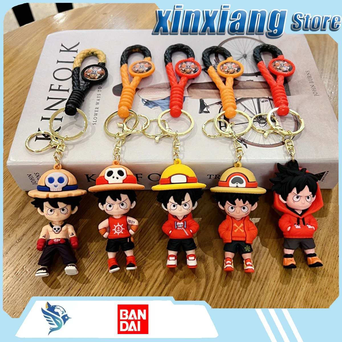 

Bandai One Piece Cartoon keychain backpack pendant Figurine pendant Car key pendant Anime-related fan gift Collectible Daily use
