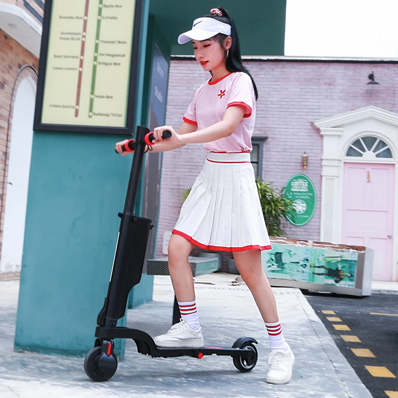 

HX X6 CE Certified 5.5 Inch Mini Electric Two-Wheel Scooter Foldable with Sold Tire Gift for Teenagers Kids Electric Bike