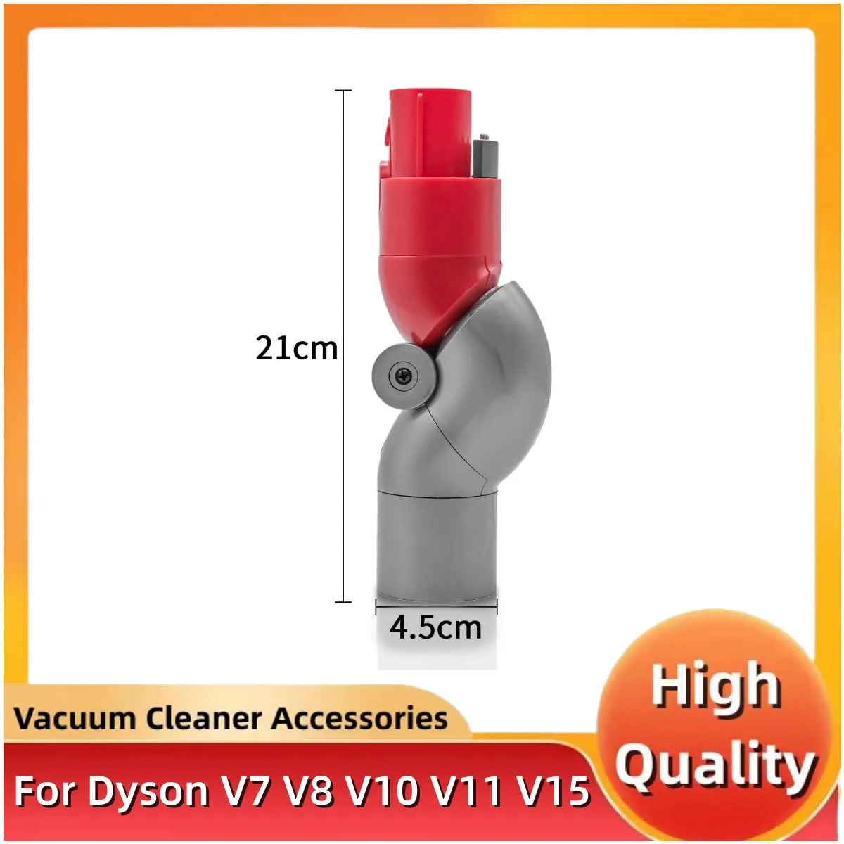 For Dyson V7 V8 V10 V11 V15 Vacuum Cleaner Accessories  Low Turning Elbow Turning Head Adapter