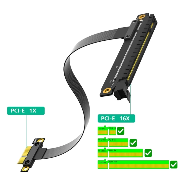 Y1UB PCIExpress Gen3 1X to 16X Risers Cable for Enhances Computer Component Layout