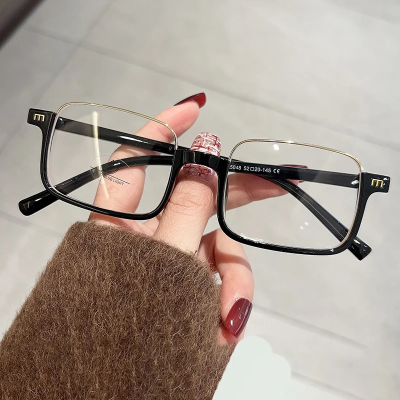 Luxury Brand Half Frame Myopia Glasses Anti Blue Light M Eyeglasses Women's Prescription Eyewear Minus -1 -1.25 -1.75 -2 -2.25