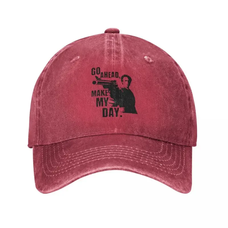 Sudden Impact Go Ahead Make My Day Dirty Harry Baseball Cap Vintage Distressed Cotton Snapback Hat Unisex Style Outdoor Hats Cap