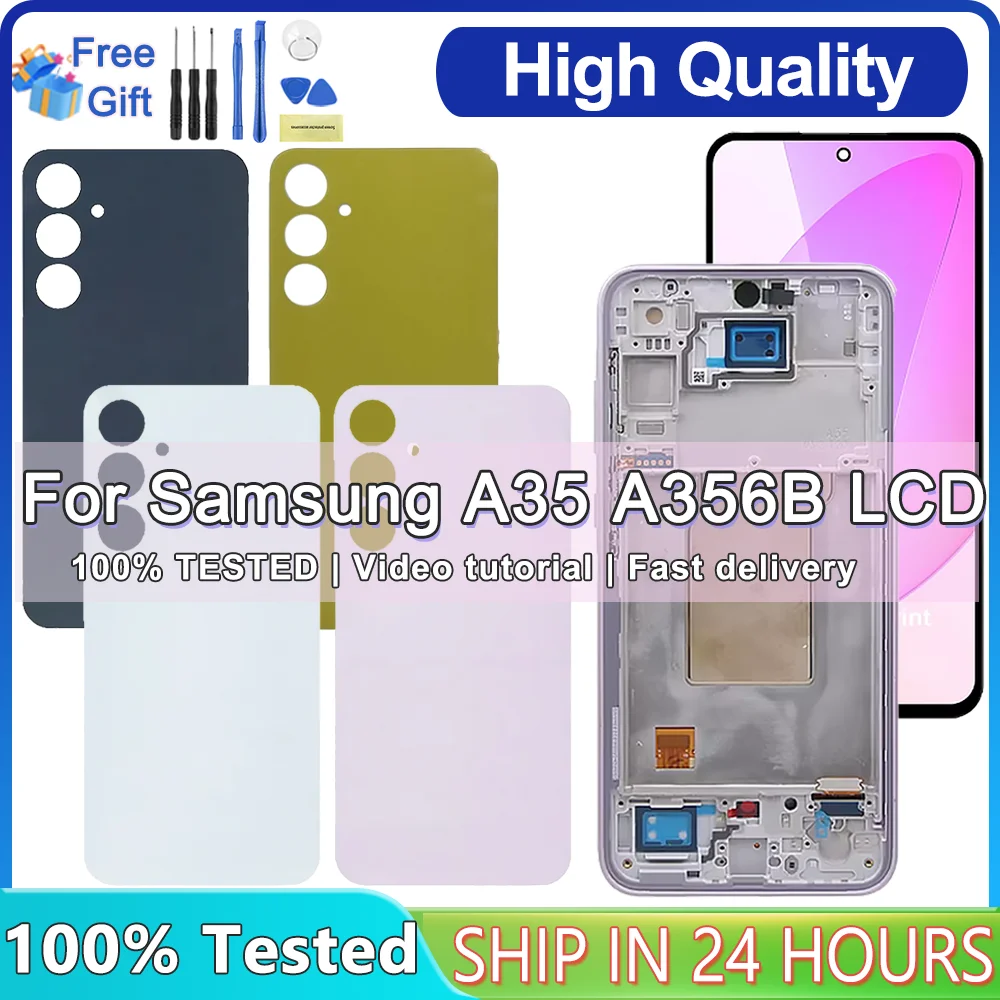 

AAA+ Quality For pantalla a35 5g samsung lcd A356B A356E A356U Display Touch Screen Digitizer For Samsung A35 Screen replacement