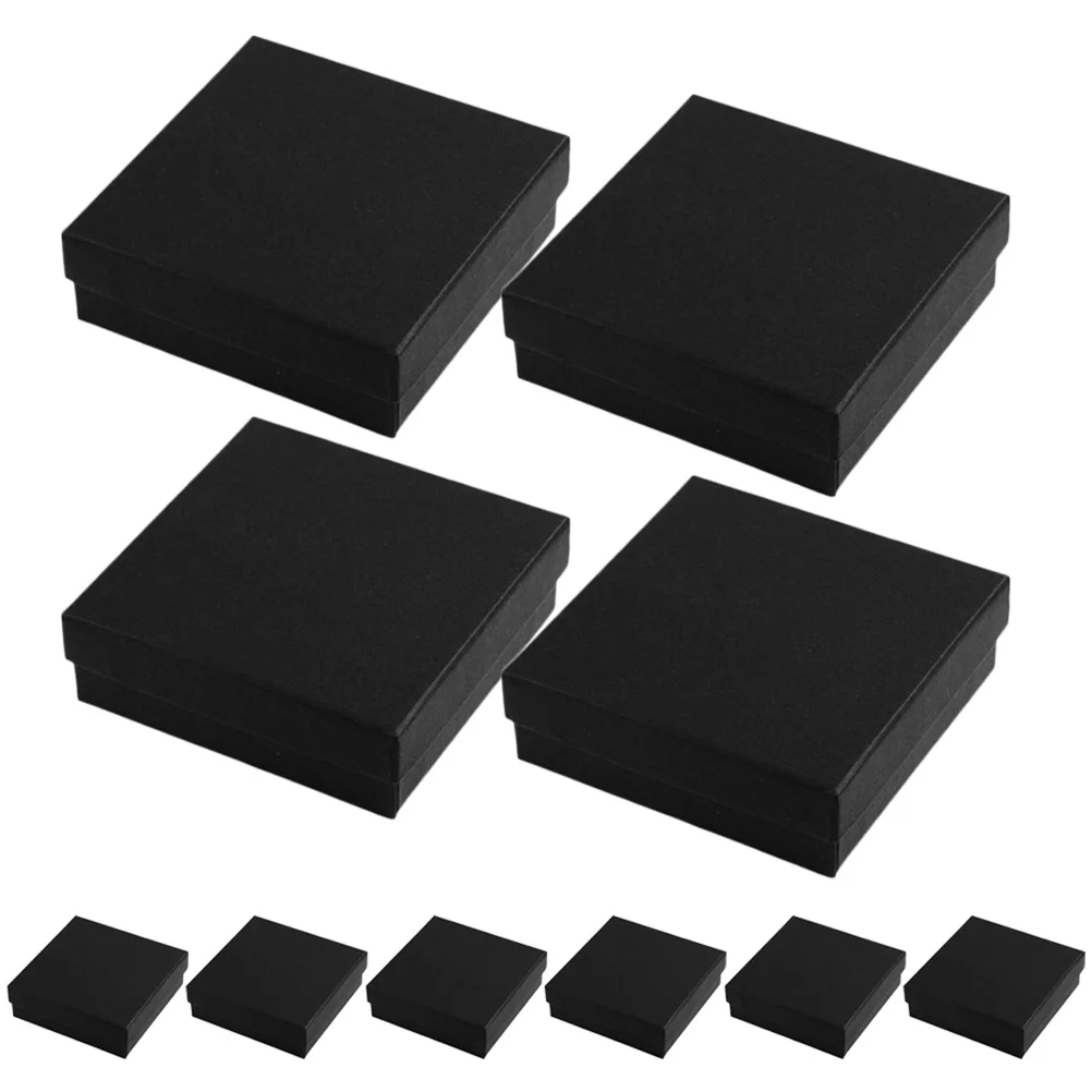 

10pcs with Sponge Jewelry for Display Box For Women Case Ring Storage Organizer Packaging Ring Wrap Box Gifts