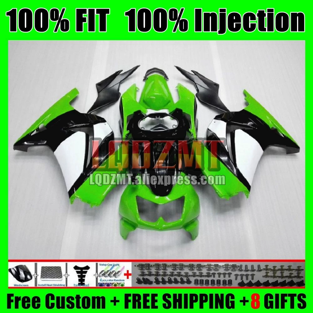 Factory Green OEM Fairing For KAWASAKI NINJA ZX 250R ZX 250 ZX-250R 08 09 10 11 12 73No.12 ZX250R ZX250 2008 2010 2011 2012 Body