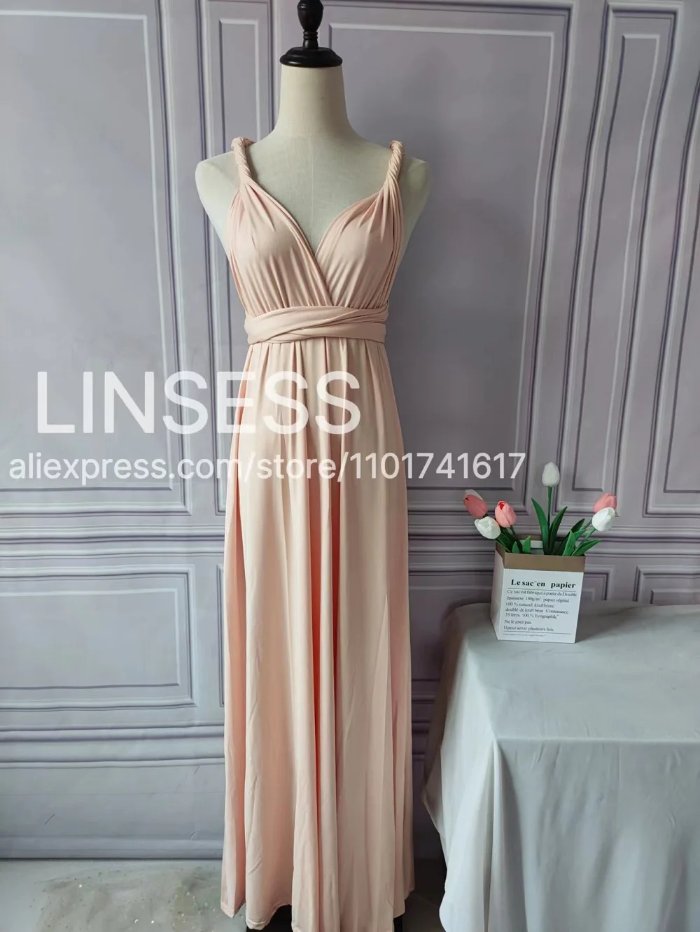 Roest Bruidsmeisje Jurk Infinity Multiway Maxi Bruidsmeisje Jurk Formele Wrap Trouwavond Jurk Bruiloft Cocktail Floor Length