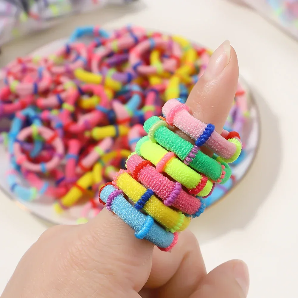 60 teile/los Bunte Elastische Haarband Gummibänder für Kinder Pferdeschwanz Unterstützung Hairties Spleißen Headrope Kinder Haar Zubehör – Detail 6