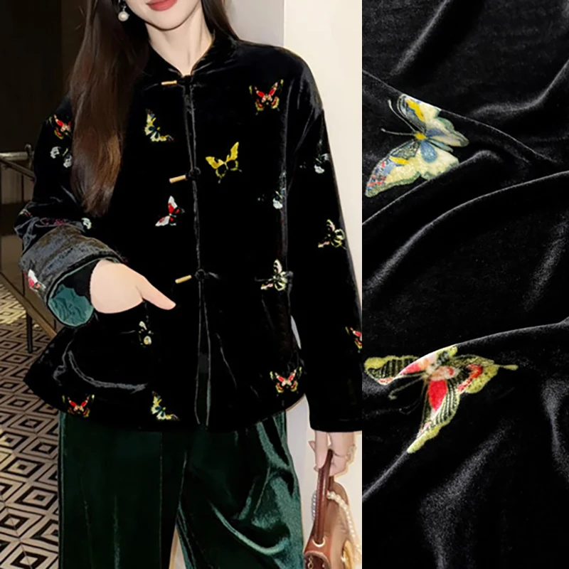 butterfly-pattern-black-silk-velour-fabric-for-sewing-silk-velvet-fabric-for-diy-warm-dress-nightgown-clothing-pants-r6144
