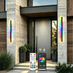 New RGB Wall Lamp Outdoor Christmas decoration interior decoration IP65 7 colour atmosphere lamp garden RGB porch-f- lights
