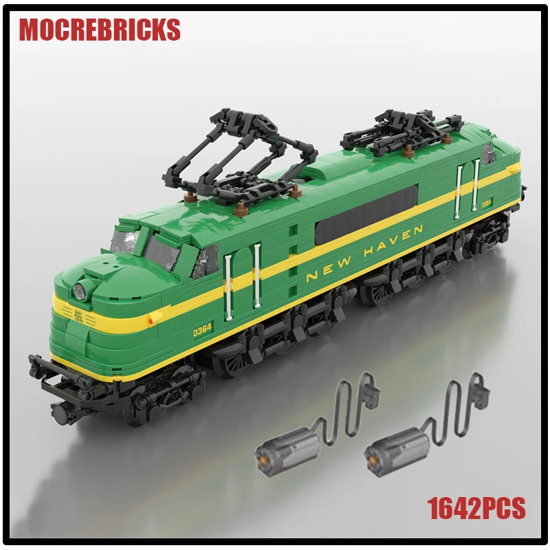 Classic City Train Series GE EP-4 Electric Locomotive With Power Motor Building Blocks Model Kid's Creative Puzzle Toy Xmas Gift