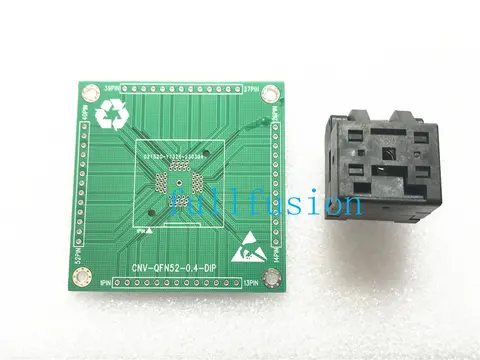 QFN52 IC Test And Burn In Socket 0.4mm Pitch Package Size 6x6mm