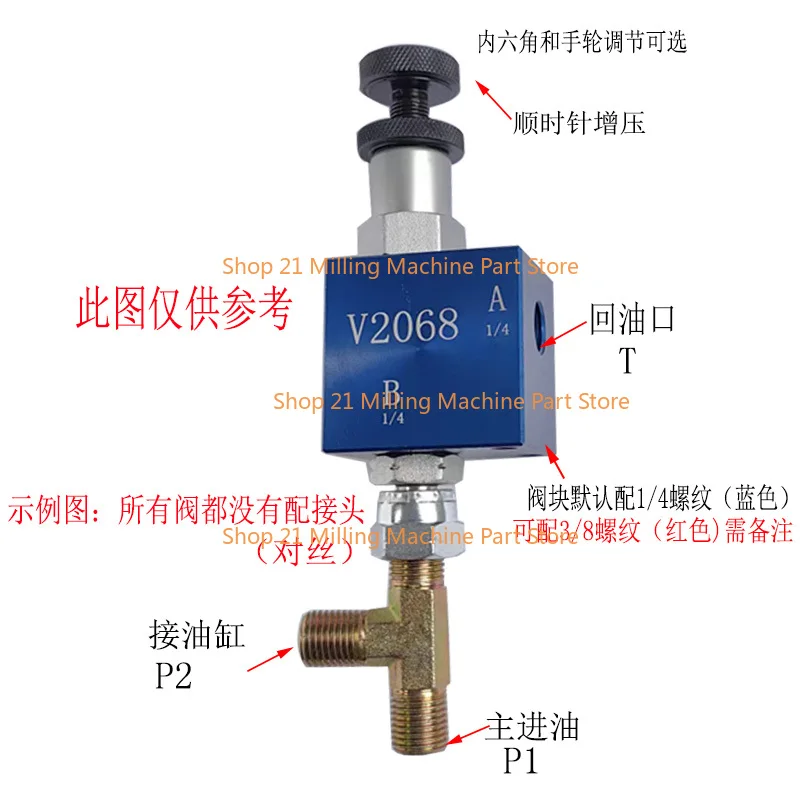 Hydraulic manual adjustable pressure safety valve V2068 threaded insertion pressure relief valve RV08