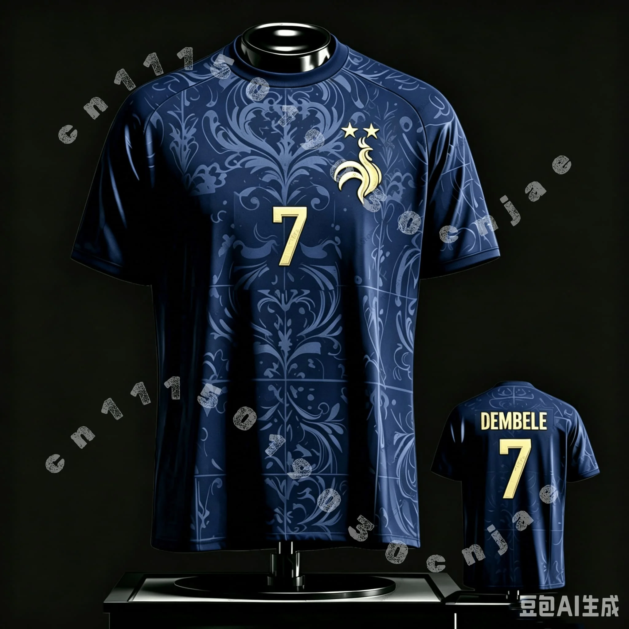 2026 Frankreich Fan-Edition Trikot_T-Shirt_ Mbappé # 10, Dembélé # 7 — Sport-T-Shirt für Kinder, Erwachsene, Männer, Frauen, Sport- und Freizeitoberteile – Detail 11