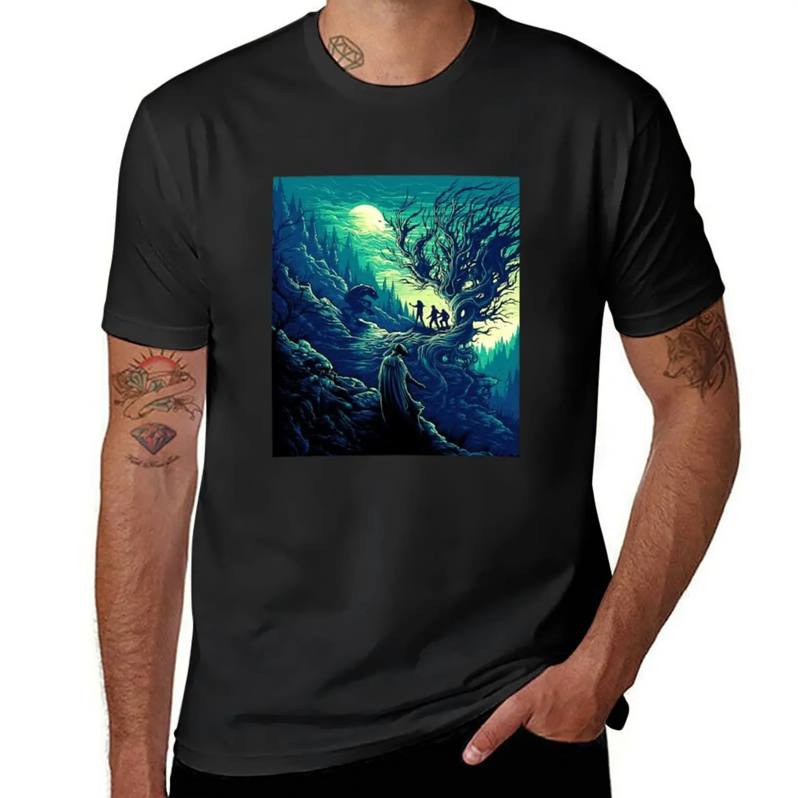 Magic Tree Green T-Shirt sports fans plain mens clothes