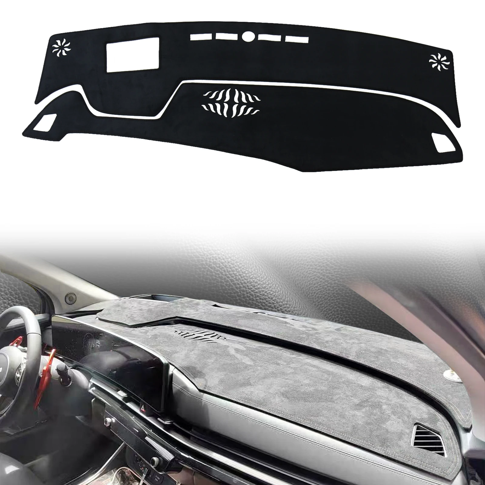 

fit for Kia Carnival 2025 2026 2027 Car Dashmat Dashboard Cover Pad DashMat Sunshade Protective Carpet Leather Accessories