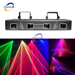 New RGBY Four Colors Four Lenses Powerful Laser Stage Disco Party Christmas Decoration Laser Light DMX Suitable For DJ KTV Disco