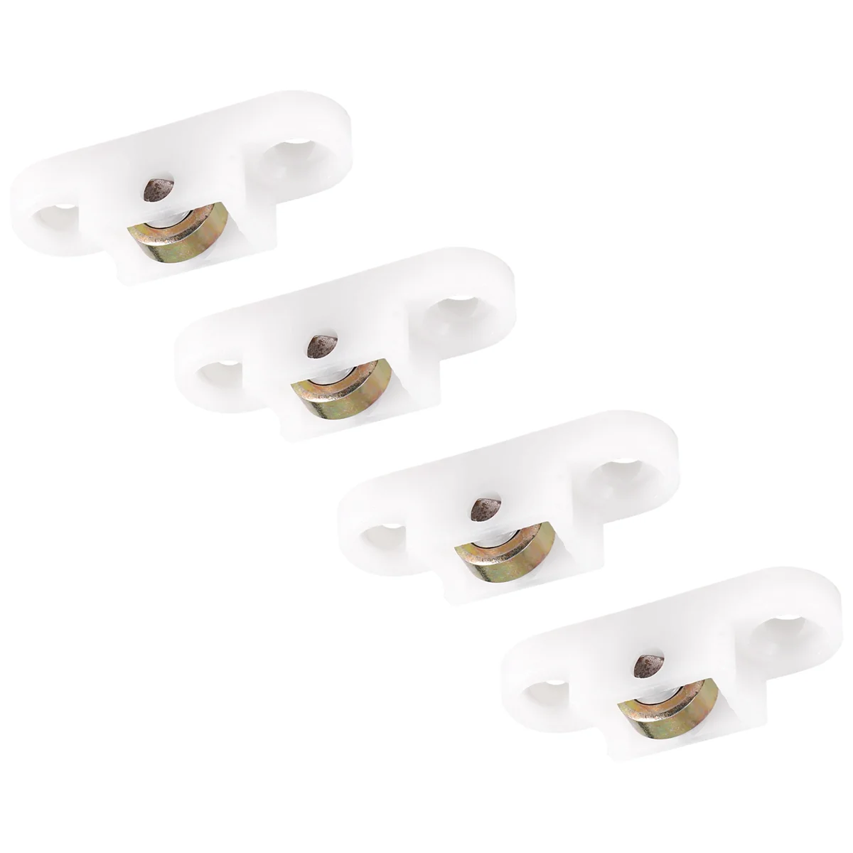 4 pcs door window cabinet single sliding metal roller wheel 8mm Dmr.