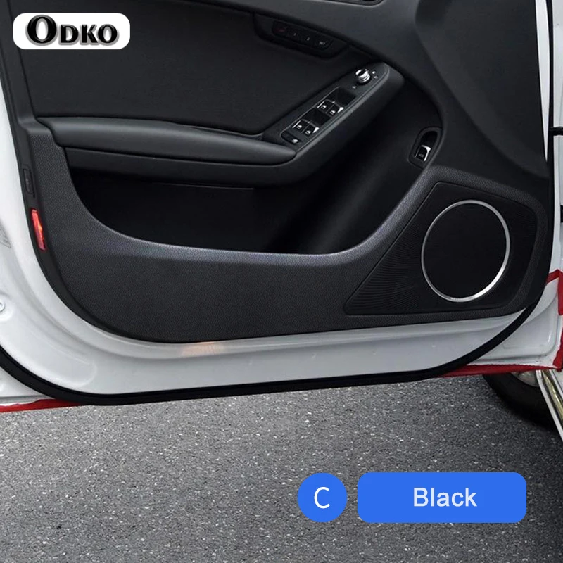 

Car Accessories Door Anti Dirty Anti-kick Pad Cover Carbon Fiber Black Brown Protector Mat Sticker For Audi A4 A4L 2006-2019