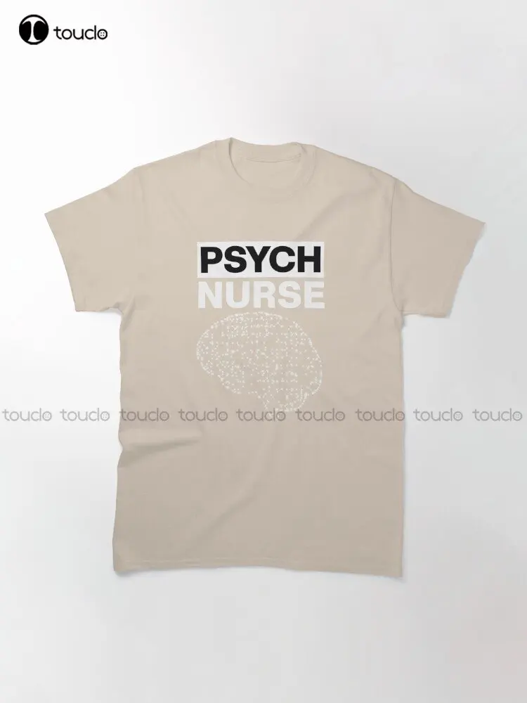 Psych Nurse Brain Illustration | Mental Health Nurse | Gift For Mental Health Nurse Classic T-Shirt Custom Gift Xs-5Xl Tshirt