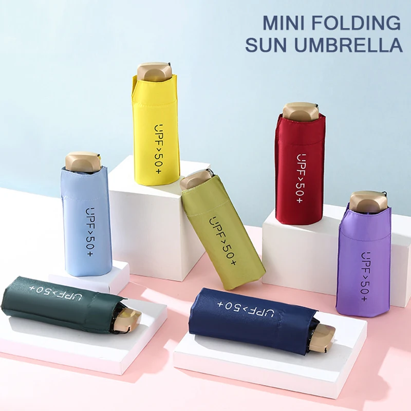 Mini Sunumbrella pocket Umbrella Vinyl folding UV protection sunshade pocket umbrella Capsule umbrella01