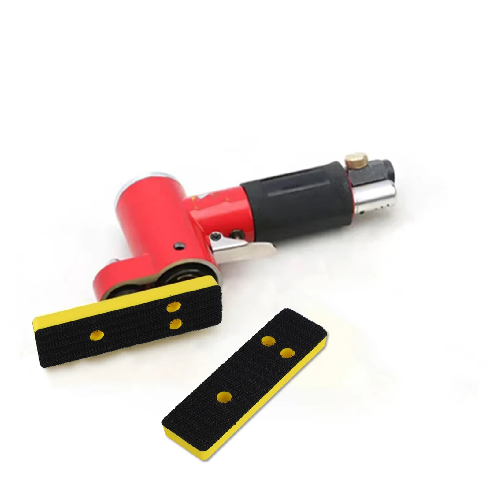 2PCS 30x100mm Rectangular Flocked Pad for Angle Grinder and Sander Use on Metal Nonmetal Wood Plastic Stone and Glass Surfaces