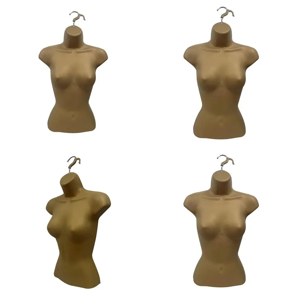 

Bronze Stackable Hollow Back Mannequin Set of 3 for S-M Clothing, with Hanging Hooks and Counter Display Options