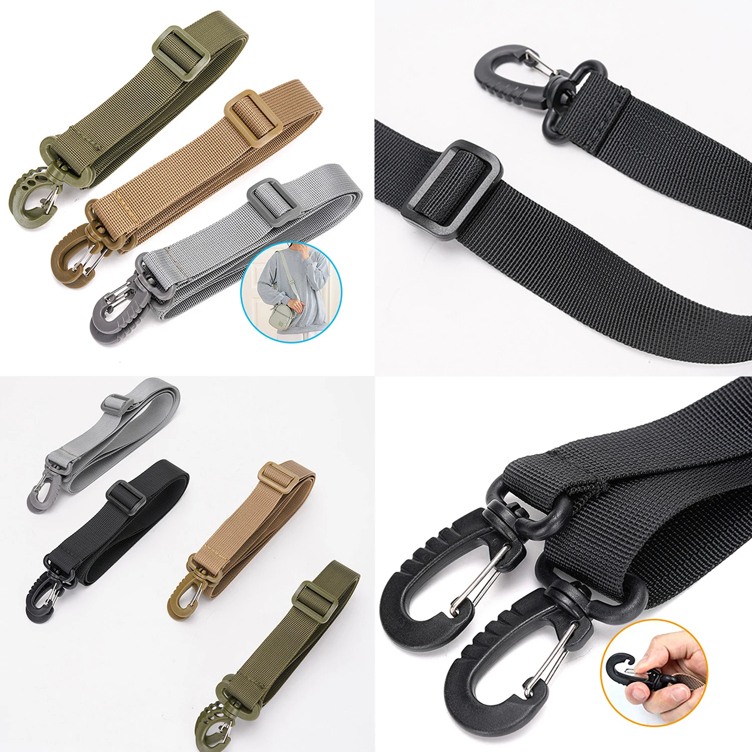 2,5*135 cm Universal Taktische Tasche Strap Außen Einstellbare Ersatz Nylon Schulter Gurt Für Wasser Flasche Beutel Jagd Tasche