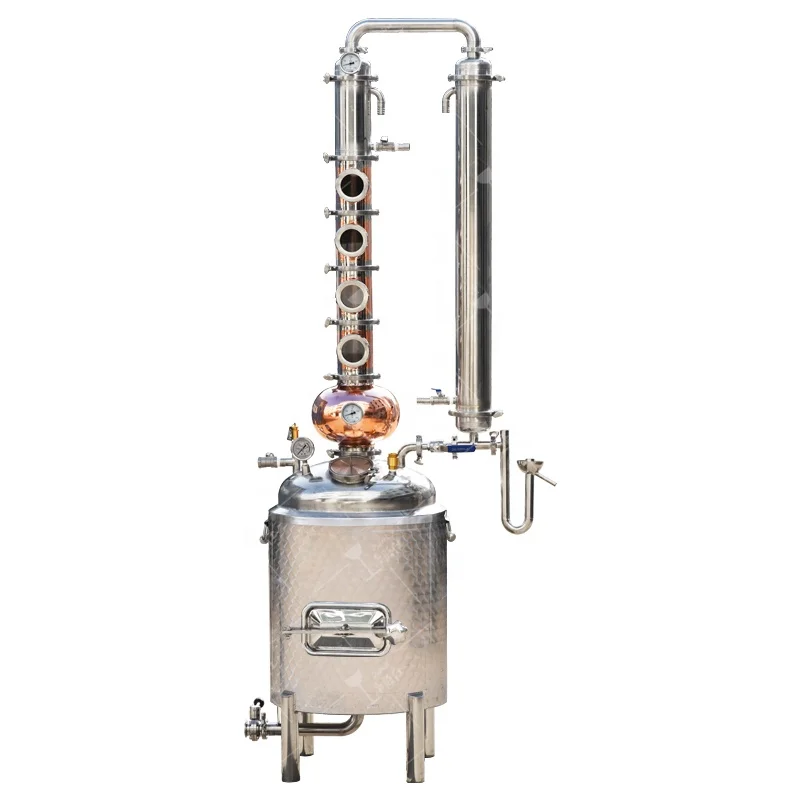 50L Copper Whiskey Rum Brandy Single Tower Still Alcohol Distiller with Electrical Heating