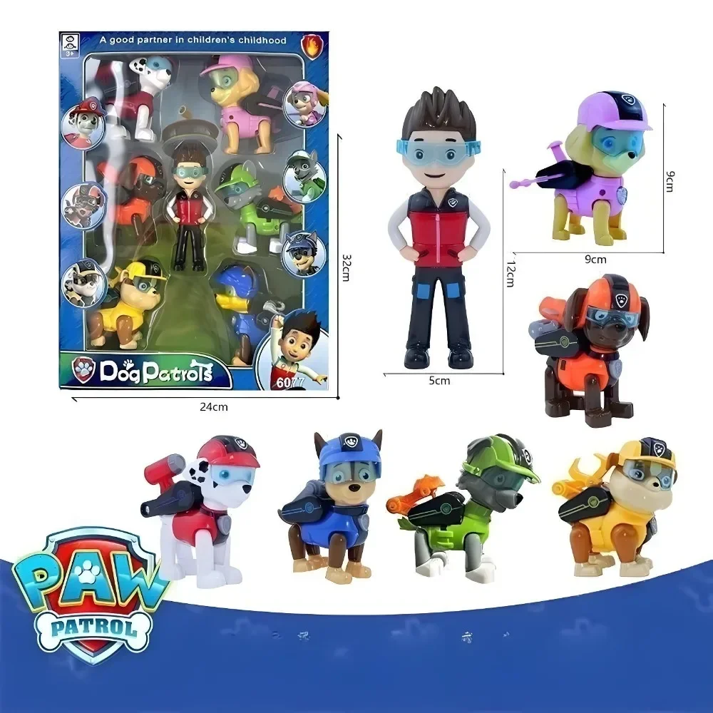 Paw Patrol Pull-Back-Autos Cartoon-Fahrzeug Chase Skye Marshall Rubble Spielset Actionfiguren-Sammlung Modellspielzeug Geburtstagsgeschenk – Detail 8