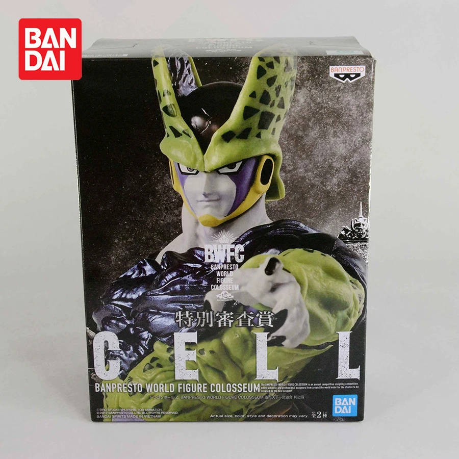 Original Banpresto Dragon Ball BWFC Ultimate Shape Cell Action Figure Collectible Model Toys Juguetes Anime Figurals Brinquedos