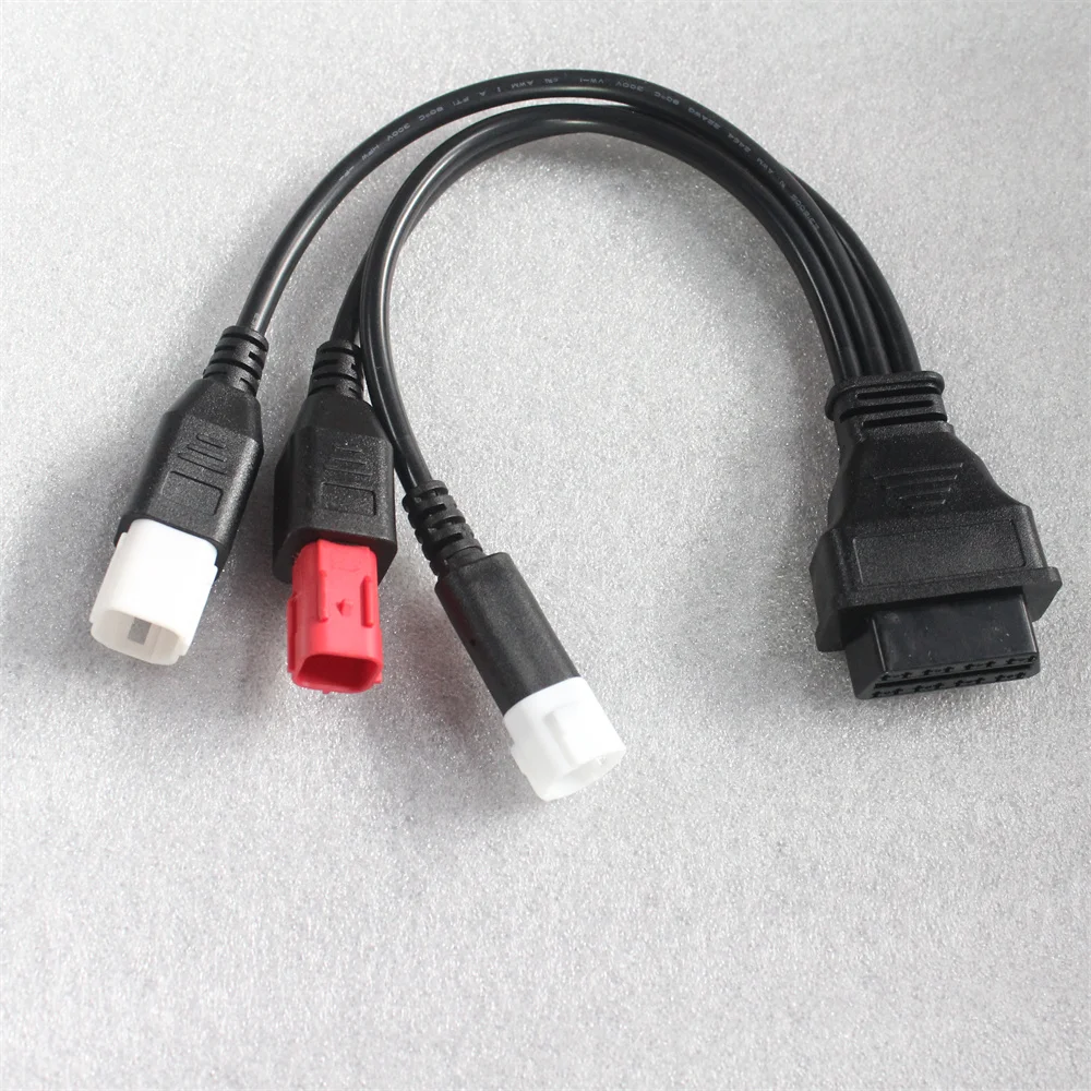 Acheheng Male to Female 3pin 4pin for Yamaha 6pin for Honda to 16pin OBD 2 Cable Motorcycle Diagnostic Tool Moto OBD2 Connector