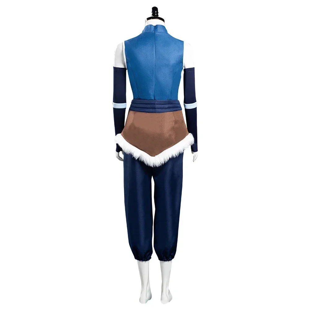 Korra 시즌 4 코스프레 의상 성인 사이즈 아바타 Korra 복장 남성과 여성을위한