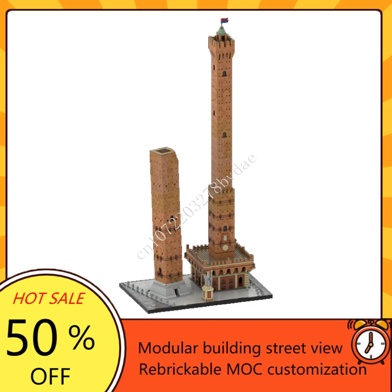 8156PCS LE DUE TORRI - BOLOGNA Modular MOC Creative street view Model Building Blocks Architecture DIY Education Model Toy Gifts