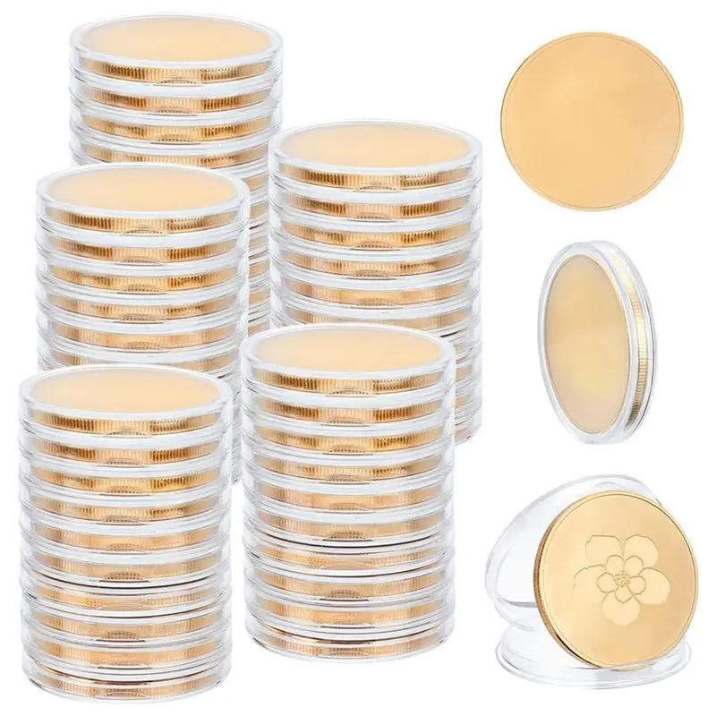 

1 Apr.50 PCS Blank Coin Engraving Blanks Coin Metal Stamping Blank Coin 40 Mm/1.57 Inch Round Tags Threaded Edged Coin