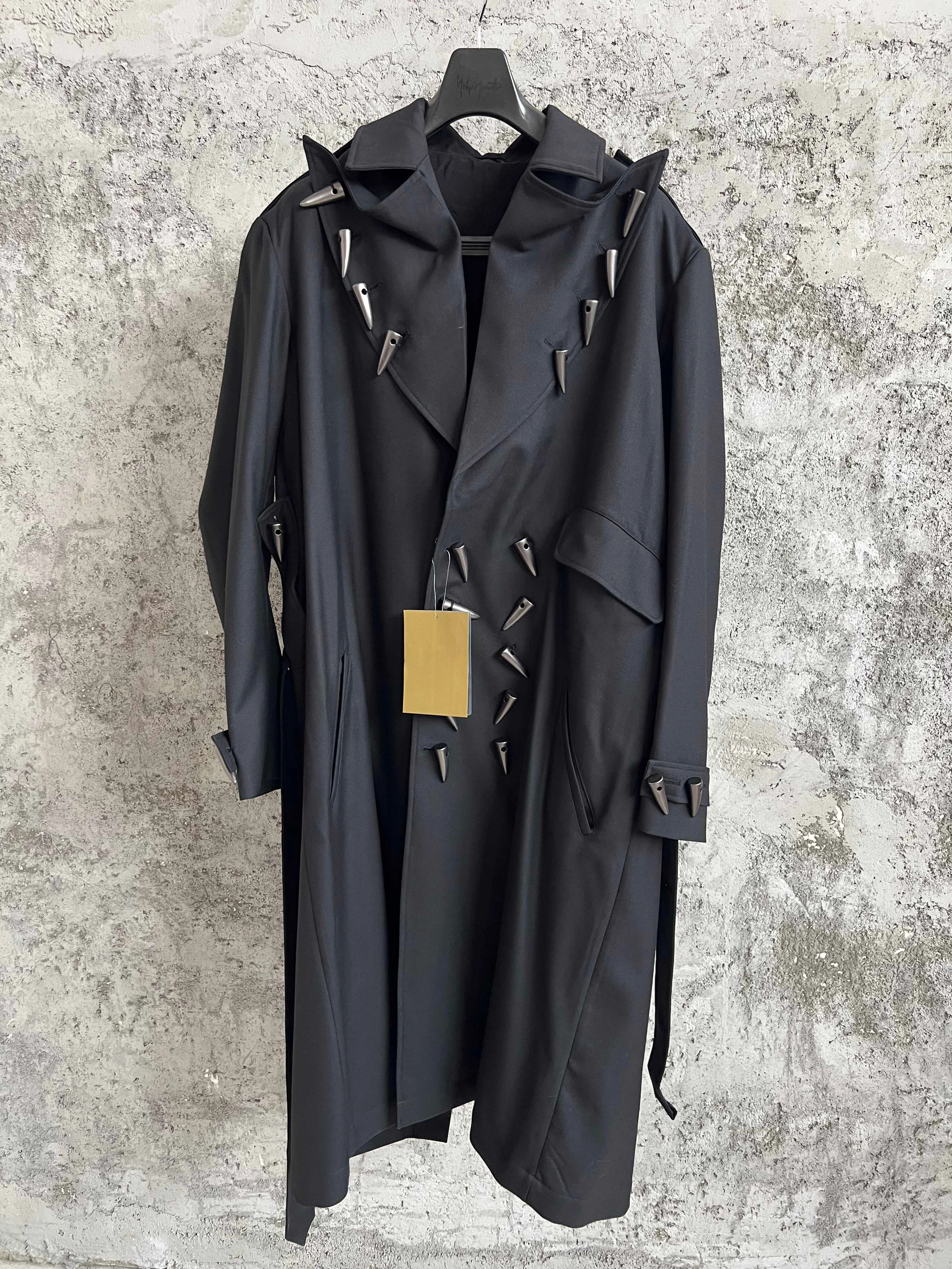 

TOP-YAMAMOTO metal silver horn buckle suit made of Japanese imported fine-spun wool