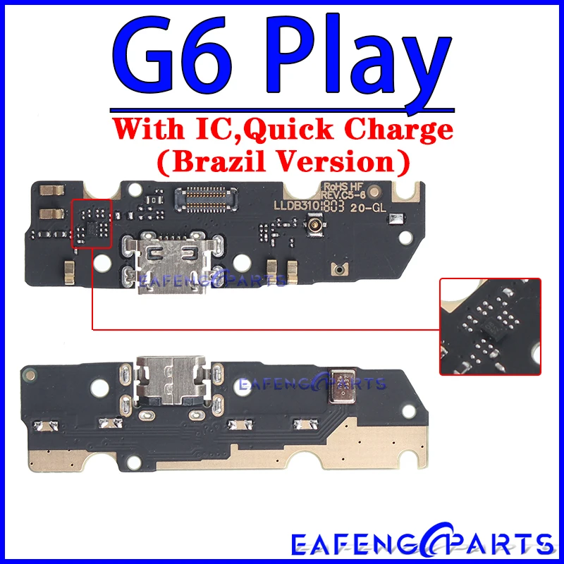 Usb Dock Charger for Motorola Moto Connector Ports G6 G7 G8 Power Plus Play Lite Us Brazil Version Charging Board Module Flex