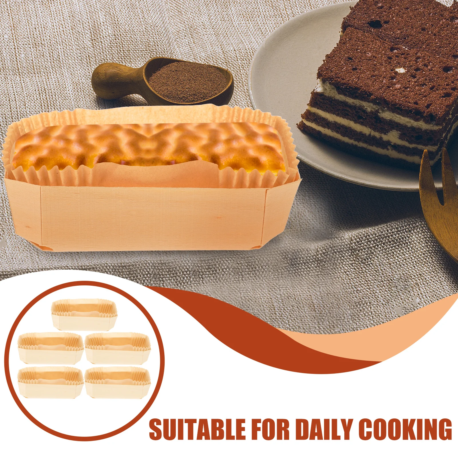 

Boat Mold Baking Paper Tray Wooden Molds Pans Oven Cake Toast Nonstick Heat Resistant Reusable Easy Demolding Multi Use Kitchen