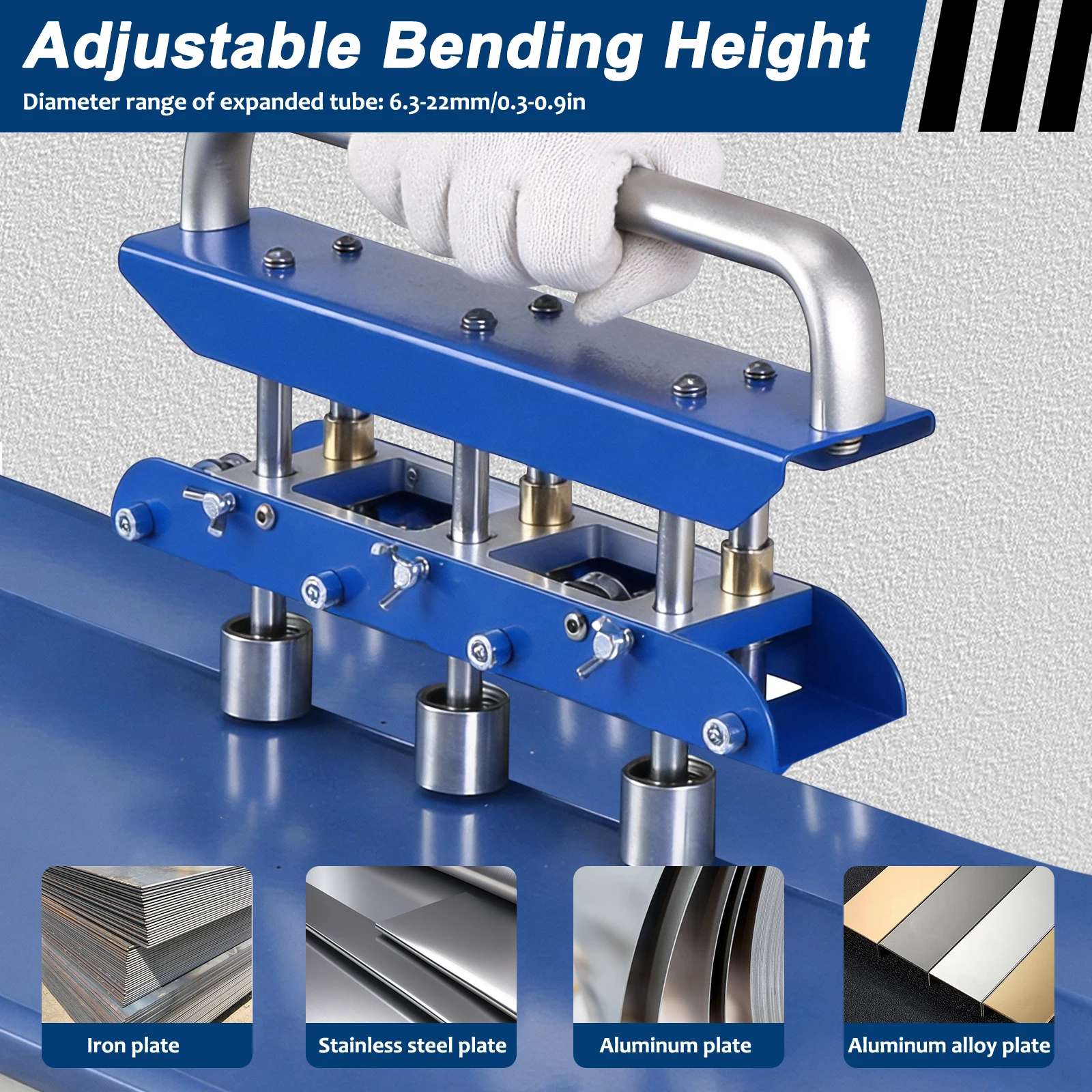 

Трехпозиционный станок для гибки металла 0-90° ° Ручной инструмент для гибки листового металла с алюминиевой ручкой для гибки металла толщиной 13-130 мм