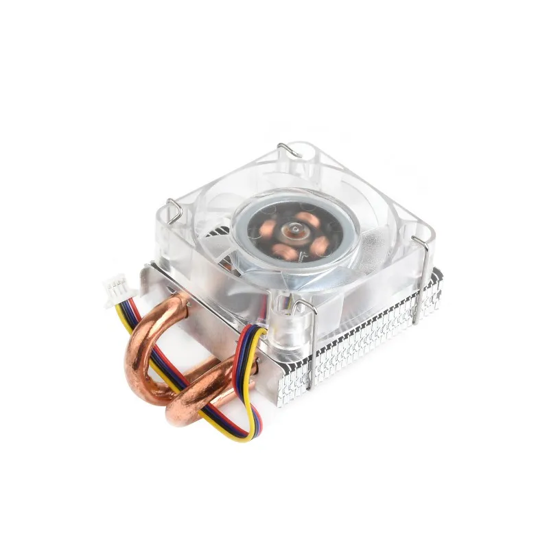 Low-Profile ICE Tower CPU Cooling Fan for Raspberry Pi 5, Raspberry Pi 5 Cooler, U-Shaped Copper Tube, Cooling Fins, With Colorf