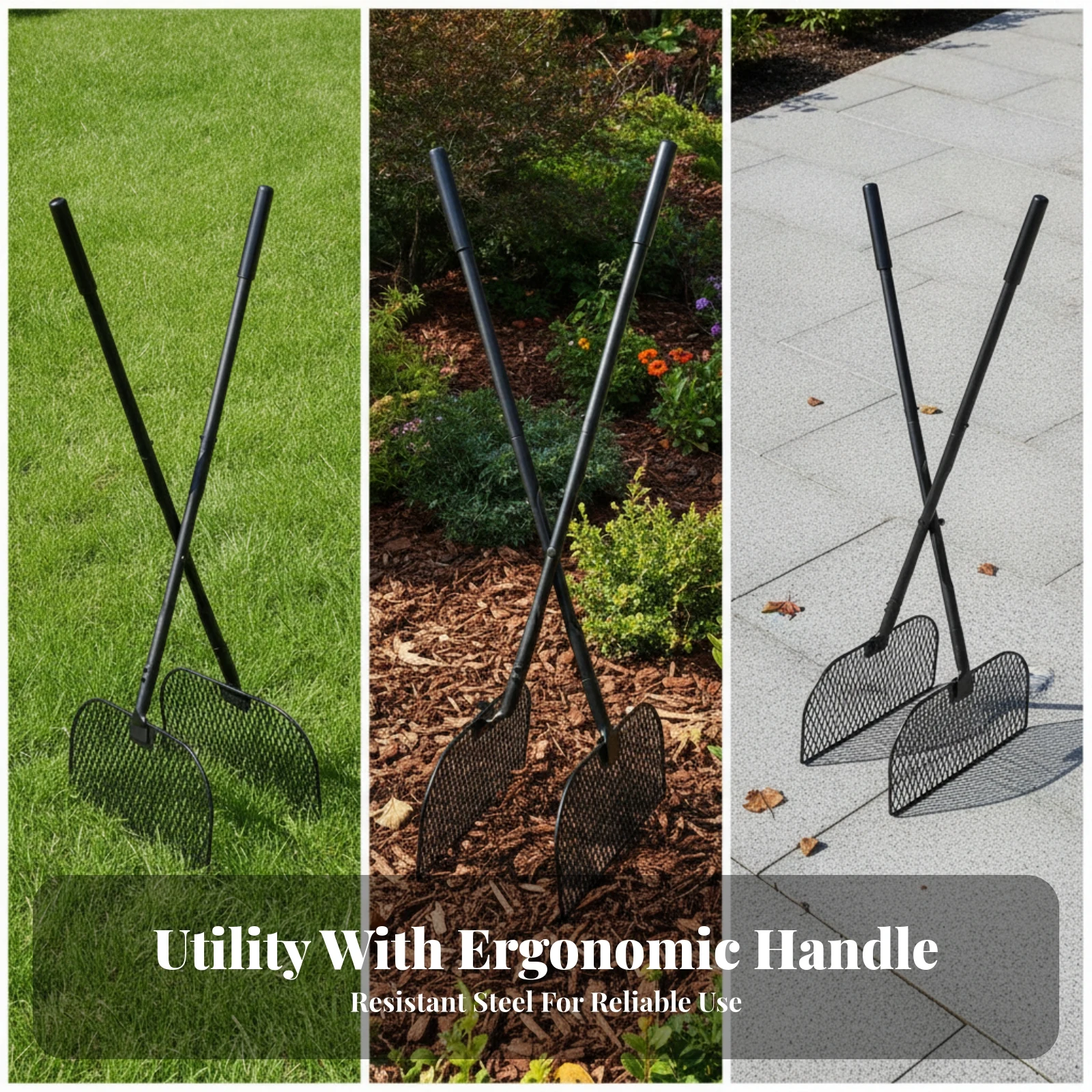 Leaf Grabber Rake Ergonomic Long-Handled Leaf Grabber Labor-Saving Long-Lasting for Gardeners, Yard, Garden