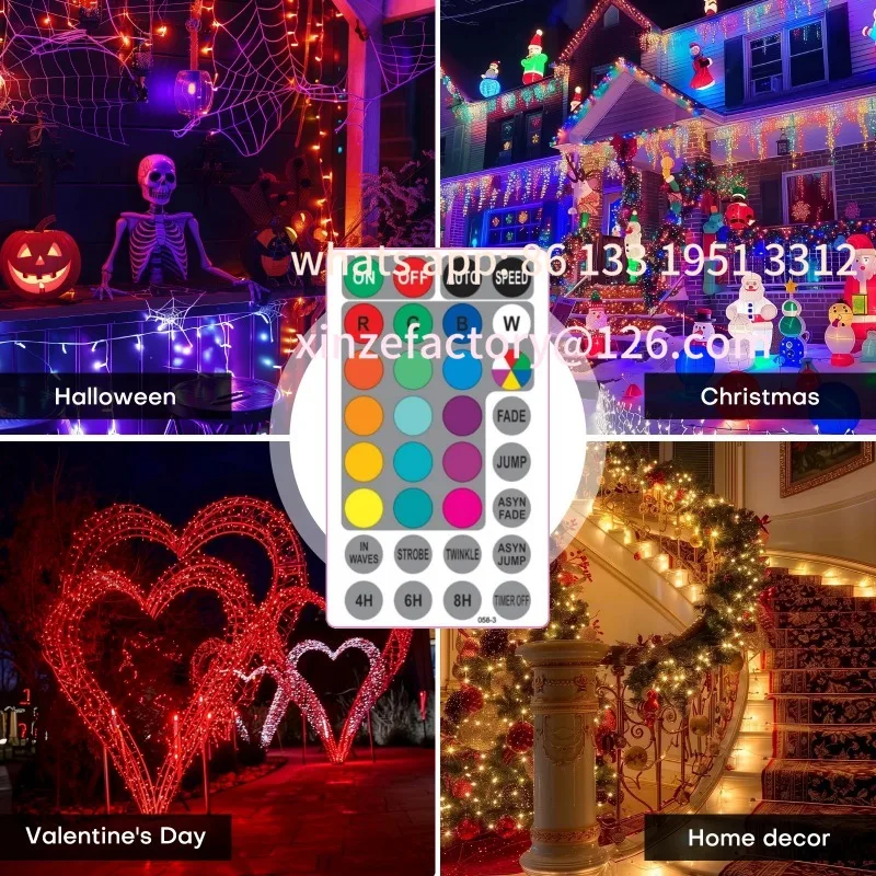 

Customizable Redlife Fairy String Christmas Lights Ambiance 79 inch 200 lights Multicolor Halloween decorations