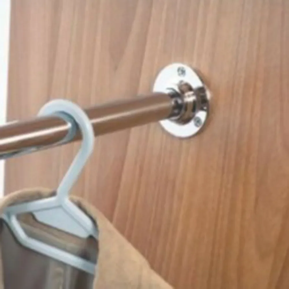 Closet Rod Holder RAIL BRACKETS Home Wall Cupboard Furniture Replacement Rust-Resistant Socket Stainless Steel