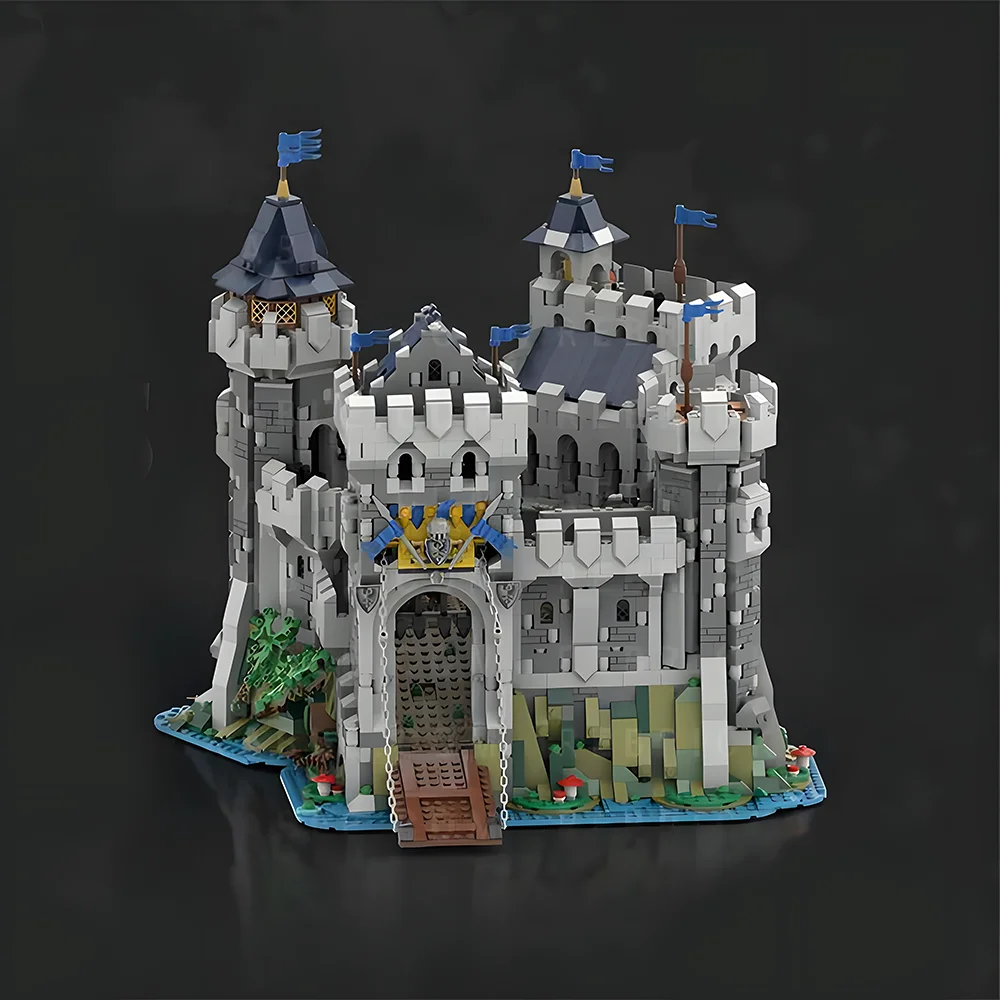 

5100pcs MOC Medieval Street View Black Falcons Falcon Master's Castle DIY creative Retro child Toy Birthday Gift building blocks