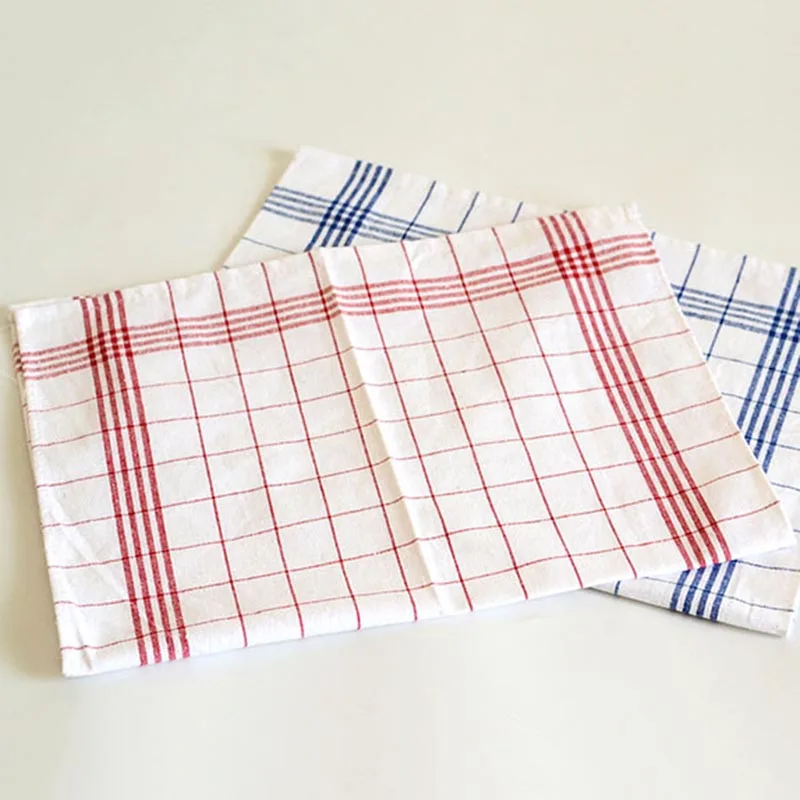 Creative Napkin Classic Plaid Rectangular Cotton And Linen Fabric Home Kitchen Fabric Napkin Placemat Tea Towel Home Supplies