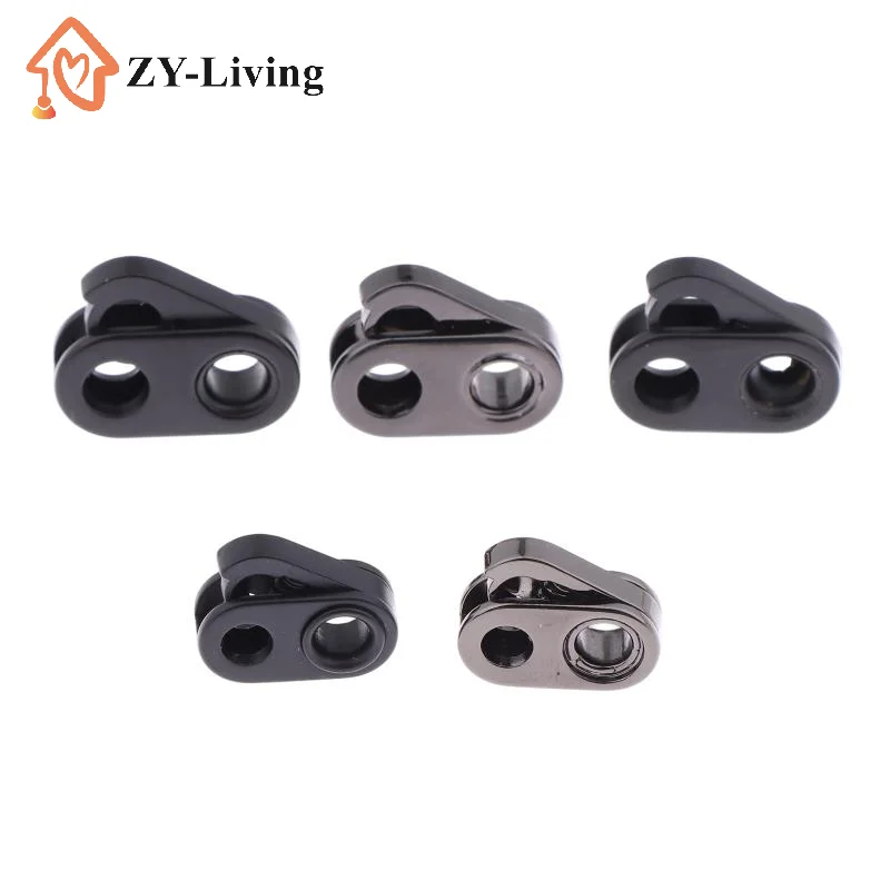 10Pcs Metal Spring Stopper Buckle Double Hole Cord Lock Clothes Bag Pull Rope Adjuster Clasp End Button DlY Sewing Accessories