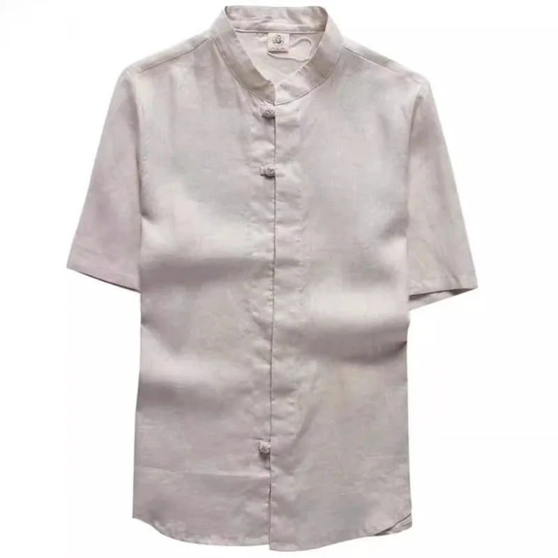 

New Summer Casual Solid Color Versatile Shirt Trendy Personality Simple Half Sleeve